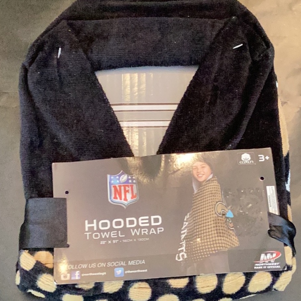 Hooded towel wrap.